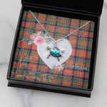 Sea Turtle Necklace Gift for My Beautiful Girlfriend Valentines Necklace Clan Stewart Royal Ancient Tartan Blue Turtle Necklace