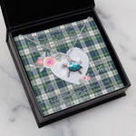 Sea Turtle Necklace Gift for My Beautiful Girlfriend Valentines Necklace Clan Gordon Dress Ancient Tartan Blue Turtle Necklace