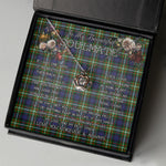 To My Beautiful Soulmate Necklace In Your Eyes I Have Found My Home Clan Ferguson Modern Tartan Crown Pendant Necklace