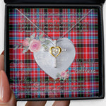 Gift For My Beautiful Girlfriend Necklace Valentine Necklace Clan Straiton Tartan Cross Dancing Necklace Scottish Tartan Jewelry