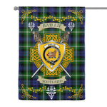 House Flag - Baillie Modern Irish Shield Celtic Cross Tartan Garden Flag St Patrick's Day Garden Flag