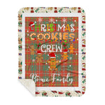 Personalized Gift Tartan Plaid Blanket Clan Bruce Ancient With Christmas Cookie Baking Crew Christmas Gift Sherpa Blanket, tartan sherpa blanket,buffalo plaid sherpa blanket,christmas sherpa blanket,Christmas Throw Blanket,green plaid sherpa blanket,green sherpa blanket