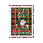Personalized Gift Tartan Plaid Blanket Clan MacLachlan Modern With Funny Santa Snowman Reindeer Merry Christmas Fleece Blanket, Home Living Room, Plaid Blanket, Tartan Blanket, Scottish Blanket, Buffalo fleece blanket, Christmas Blanket