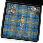 To My Beautiful Soulmate Sunflower Necklace In Your Eyes I Have Found My Home Clan Laing Tartan Jewelry For Girlfriend, Tartan Sunflower Pendant Necklace, Scottish Tartan Jewelry, valentine necklace, necklace girlfriend, necklace for wife, cute necklaces for girlfriend, jewelry for girlfriend, to my soulmate necklace, to my future wife necklace