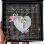 Gift For My Beautiful Girlfriend Necklace Valentine Necklace Clan Lyle Tartan Cross Dancing Necklace Scottish Tartan Jewelry
