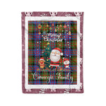 Personalized Gift Tartan Plaid Blanket Clan Carnegie Ancient With Funny Santa Snowman Reindeer Merry Christmas Fleece Blanket, Home Living Room, Plaid Blanket, Tartan Blanket, Scottish Blanket, Buffalo fleece blanket, Christmas Blanket