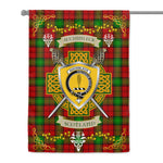 House Flag - Auchinleck Irish Shield Celtic Cross Tartan Garden Flag St Patrick's Day Garden Flag