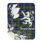 Sherpa Blanket - Tartan Blanket Thistle and Lion Scottish Clan MacLaren Plaid Blanket, plaid sherpa blanket queen,purple sherpa blanket,queen sherpa blanket,queen size sherpa blanket,red sherpa blanket,scottish tartan blankets,sherpa blanket,sherpa christmas blanket