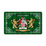 Doormat - Tartan Door Mat The Family Dunbar Hunting Welcome Mat, Plaid Doormat Scottish