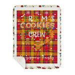 Personalized Gift Tartan Plaid Blanket Clan Scrymgeour With Christmas Cookie Baking Crew Christmas Gift Sherpa Blanket, tartan sherpa blanket,buffalo plaid sherpa blanket,christmas sherpa blanket,Christmas Throw Blanket,green plaid sherpa blanket,green sherpa blanket