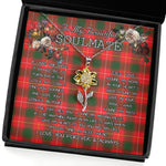 To My Beautiful Soulmate Sunflower Necklace In Your Eyes I Have Found My Home Clan MacPhee Tartan Jewelry For Girlfriend, Tartan Sunflower Pendant Necklace, Scottish Tartan Jewelry, valentine necklace, necklace girlfriend, necklace for wife, cute necklaces for girlfriend, jewelry for girlfriend, to my soulmate necklace, to my future wife necklace