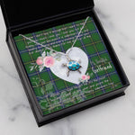 Sea Turtle Necklace Gift for My Beautiful Girlfriend Valentines Necklace Clan Henderson Modern Tartan Blue Turtle Necklace