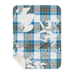 Sherpa Blanket - Tartan Blanket Thistle and Lion Scottish Clan Stewart Muted Blue Plaid Blanket, plaid sherpa blanket queen,purple sherpa blanket,queen sherpa blanket,queen size sherpa blanket,red sherpa blanket,scottish tartan blankets,sherpa blanket,sherpa christmas blanket