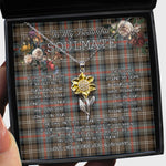 To My Beautiful Soulmate Sunflower Necklace In Your Eyes I Have Found My Home Clan Sutherland Weathered Tartan Jewelry For Girlfriend