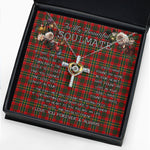 To My Beautiful Soulmate Necklace In Your Eyes I Have Found My Home Clan Hunter USA Tartan Cross Dancing Necklace