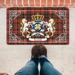 Doormat - Welcome Mat Scottish Cumming Hunting Weathered Tartan Door Mat, Plaid Doormat