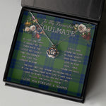 To My Beautiful Soulmate Necklace In Your Eyes I Have Found My Home Clan Montgomery Modern Tartan Crown Pendant Necklace