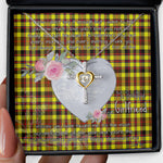 Gift For My Beautiful Girlfriend Necklace Valentine Necklace Clan Jardine Yellow Tartan Cross Dancing Necklace Scottish Tartan Jewelry