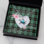 Sea Turtle Necklace Gift for My Beautiful Girlfriend Valentines Necklace Clan Wallace Ancient Tartan Blue Turtle Necklace