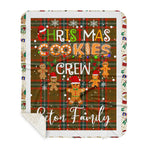 Personalized Gift Tartan Plaid Blanket Clan Seton Modern With Christmas Cookie Baking Crew Christmas Gift Sherpa Blanket, tartan sherpa blanket,buffalo plaid sherpa blanket,christmas sherpa blanket,Christmas Throw Blanket,green plaid sherpa blanket,green sherpa blanket