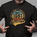 Scotstee Shop - 60th Birthday Gift Retro May 1961 60 Yrs Old 60th Birthday Shirt 60th birthday gifts