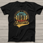 Scotstee Shop - 60th Birthday Gift Retro May 1961 60 Yrs Old 60th Birthday Shirt 60th birthday gifts