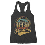 60th Birthday Gift Retro May 1961 60 Yrs Old 60th Birthday Women's Tank Top 60th birthday gifts For Women - Scotstee Shop