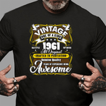 Scotstee Shop - 60th Birthday Gifts Vintage Genuine 1961 60's Years Old Birthday Shirt 60th birthday gifts