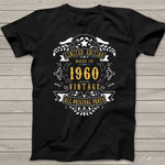 Scotstee Shop - 61 Years Old Made Born in 1960 Vintage 61st Birthday Gift Birthday Shirt