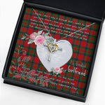 Gift For My Beautiful Girlfriend Necklace Valentine Necklace Clan MacDuff Tartan Cross Dancing Necklace Scottish Tartan Jewelry