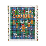 Personalized Gift Tartan Plaid Blanket Clan Bowie With Christmas Cookie Baking Crew Christmas Gift Blanket, Plaid Blanket, Christmas Fleece Blanket, Christmas Blanket, Tartan Blanket, Scottish Blanket, Scotland Blanket, Family Name Blanket, Custom Blanket, Personalized Blanket