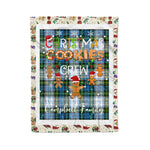 Personalized Gift Tartan Plaid Blanket Clan Campbell Dress With Christmas Cookie Baking Crew Christmas Gift Blanket, Plaid Blanket, Christmas Fleece Blanket, Christmas Blanket, Tartan Blanket, Scottish Blanket, Scotland Blanket, Family Name Blanket, Custom Blanket, Personalized Blanket