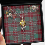 To My Beautiful Soulmate Sunflower Necklace In Your Eyes I Have Found My Home Clan Crawford Tartan Jewelry For Girlfriend