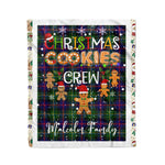 Fleece Blanket - Personalized Gift Tartan Plaid Blanket Clan Malcolm With Christmas Cookie Baking Crew Christmas Gift Fleece Blanket