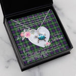 Sea Turtle Necklace Gift for My Beautiful Girlfriend Valentines Necklace Clan Swinton Tartan Blue Turtle Necklace