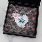 Sea Turtle Necklace Gift for My Beautiful Girlfriend Valentines Necklace Clan MacFarlane Tartan Blue Turtle Necklace