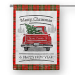 Scotstee Shop - Tartan Blanket Vintage Red Truck with Christmas Tree Family Scottish Clan Scott Plaid Blanket
