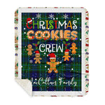 Personalized Gift Tartan Plaid Blanket Clan MacCallum With Christmas Cookie Baking Crew Christmas Gift Sherpa Blanket, tartan sherpa blanket,buffalo plaid sherpa blanket,christmas sherpa blanket,Christmas Throw Blanket,green plaid sherpa blanket,green sherpa blanket