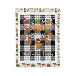 Personalized Gift Tartan Plaid Blanket Clan MacFarlane Black & White With Christmas Cookie Baking Crew Christmas Gift Blanket, Plaid Blanket, Christmas Fleece Blanket, Christmas Blanket, Tartan Blanket, Scottish Blanket, Scotland Blanket, Family Name Blanket, Custom Blanket, Personalized Blanket