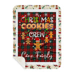 Personalized Gift Tartan Plaid Blanket Clan Carr With Christmas Cookie Baking Crew Christmas Gift Sherpa Blanket, tartan sherpa blanket,buffalo plaid sherpa blanket,christmas sherpa blanket,Christmas Throw Blanket,green plaid sherpa blanket,green sherpa blanket