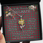 To My Beautiful Soulmate Sunflower Necklace In Your Eyes I Have Found My Home Clan Lindsay Modern Tartan Jewelry For Girlfriend