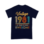 Vintage 1981 40 Years Of Being Awesome 40th Birthday Gifts Birthday Shirt Funny 40th Birthday T Shirts - Scotstee Shop