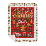 Personalized Gift Tartan Plaid Blanket Clan Butter With Christmas Cookie Baking Crew Christmas Gift Sherpa Blanket, tartan sherpa blanket,buffalo plaid sherpa blanket,christmas sherpa blanket,Christmas Throw Blanket,green plaid sherpa blanket,green sherpa blanket