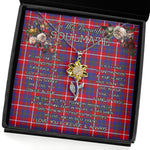 To My Beautiful Soulmate Sunflower Necklace In Your Eyes I Have Found My Home Clan Galloway Red Tartan Jewelry For Girlfriend, Tartan Sunflower Pendant Necklace, Scottish Tartan Jewelry, valentine necklace, necklace girlfriend, necklace for wife, cute necklaces for girlfriend, jewelry for girlfriend, to my soulmate necklace, to my future wife necklace