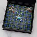 Sea Turtle Necklace To My Beautiful Soulmate Necklace In Your Eyes I Have Found My Home Clan MacKenzie Modern Tartan Blue Turtle Necklace