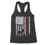 USA Flag Best Buckin' Dad Ever Deer Hunting Fathers Day Gift Women's Tank Top - Scotstee Shop