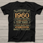61st Birthday Shirt Vintage January 1960 Years Old Birthday Gift Ideas Birthday Gift Vintage 1969 T Shirt - Scotstee Shop