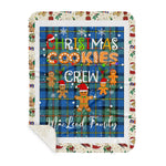 Personalized Gift Tartan Plaid Blanket Clan MacLeod Of Harris With Christmas Cookie Baking Crew Christmas Gift Sherpa Blanket, tartan sherpa blanket,buffalo plaid sherpa blanket,christmas sherpa blanket,Christmas Throw Blanket,green plaid sherpa blanket,green sherpa blanket