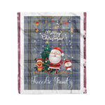 Personalized Gift Tartan Plaid Blanket Clan Tweedie With Funny Santa Snowman Reindeer Merry Christmas Fleece Blanket, Home Living Room, Plaid Blanket, Tartan Blanket, Scottish Blanket, Buffalo fleece blanket, Christmas Blanket