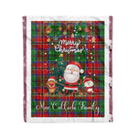Personalized Gift Tartan Plaid Blanket Clan MacCulloch With Funny Santa Snowman Reindeer Merry Christmas Fleece Blanket, Home Living Room, Plaid Blanket, Tartan Blanket, Scottish Blanket, Buffalo fleece blanket, Christmas Blanket